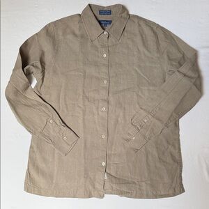 Faconnable Beige 100% Linen Shirt